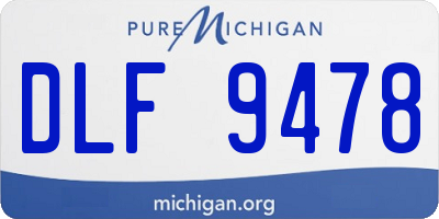 MI license plate DLF9478
