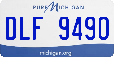 MI license plate DLF9490