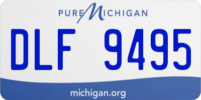 MI license plate DLF9495