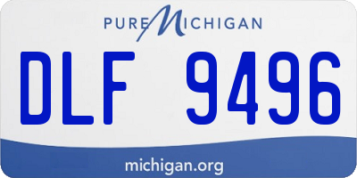 MI license plate DLF9496