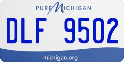 MI license plate DLF9502
