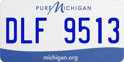 MI license plate DLF9513