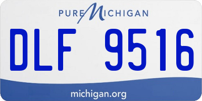 MI license plate DLF9516