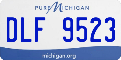 MI license plate DLF9523