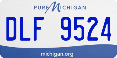 MI license plate DLF9524
