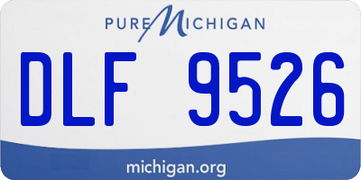 MI license plate DLF9526