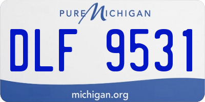 MI license plate DLF9531