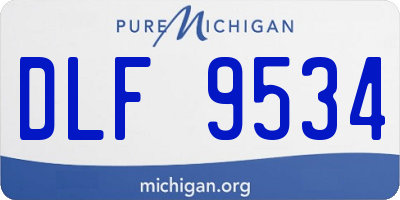 MI license plate DLF9534