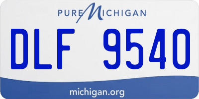MI license plate DLF9540