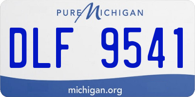 MI license plate DLF9541