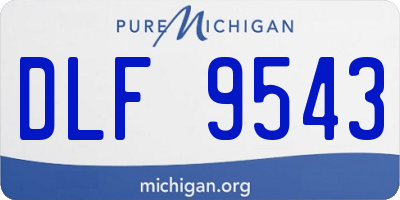 MI license plate DLF9543