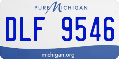 MI license plate DLF9546