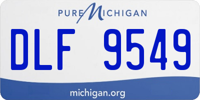 MI license plate DLF9549