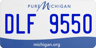 MI license plate DLF9550