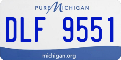 MI license plate DLF9551