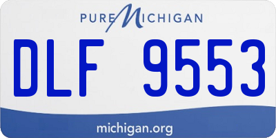 MI license plate DLF9553