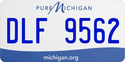 MI license plate DLF9562