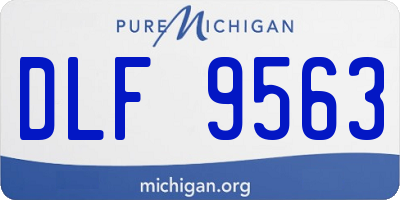MI license plate DLF9563