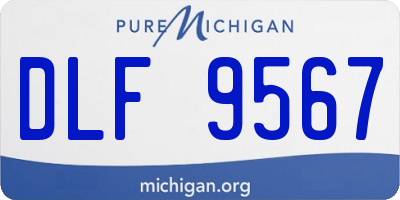 MI license plate DLF9567