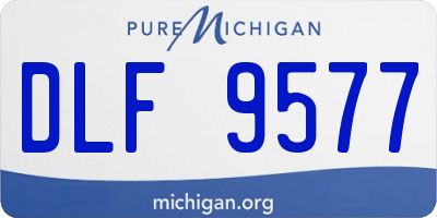 MI license plate DLF9577
