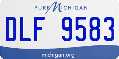 MI license plate DLF9583
