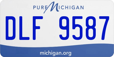 MI license plate DLF9587