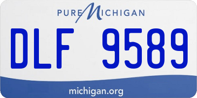 MI license plate DLF9589
