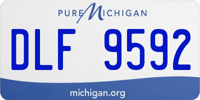 MI license plate DLF9592