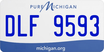 MI license plate DLF9593