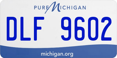 MI license plate DLF9602