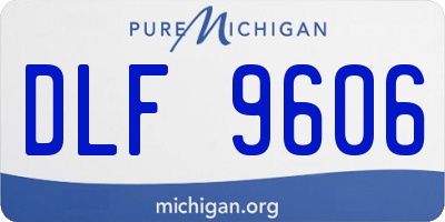 MI license plate DLF9606