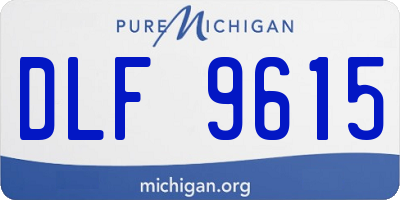 MI license plate DLF9615