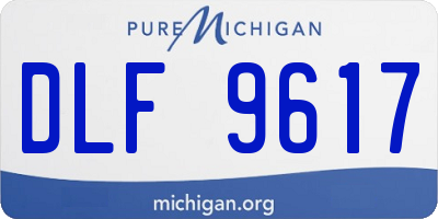 MI license plate DLF9617