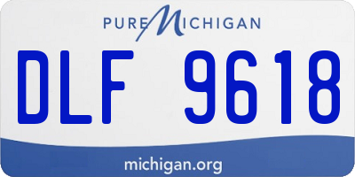 MI license plate DLF9618