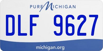 MI license plate DLF9627
