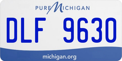 MI license plate DLF9630