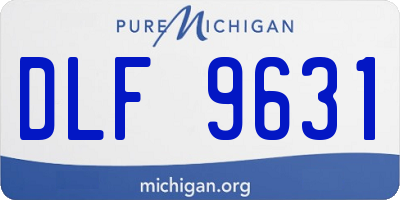 MI license plate DLF9631