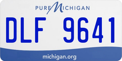 MI license plate DLF9641