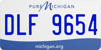 MI license plate DLF9654