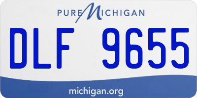 MI license plate DLF9655