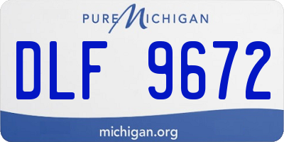 MI license plate DLF9672
