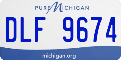 MI license plate DLF9674
