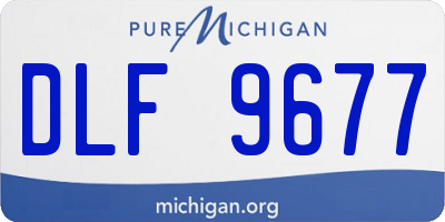 MI license plate DLF9677