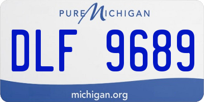 MI license plate DLF9689