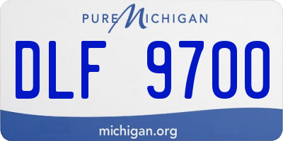 MI license plate DLF9700