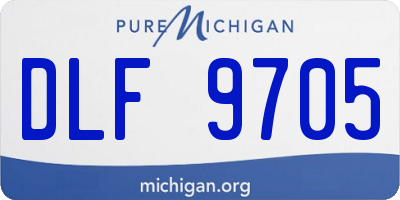 MI license plate DLF9705