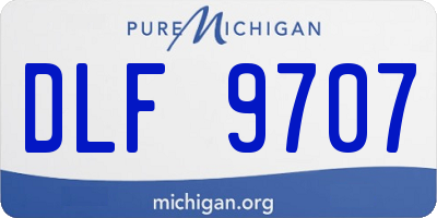 MI license plate DLF9707
