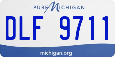 MI license plate DLF9711