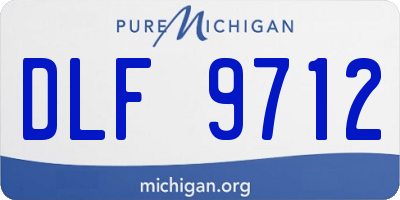 MI license plate DLF9712