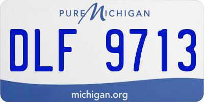 MI license plate DLF9713